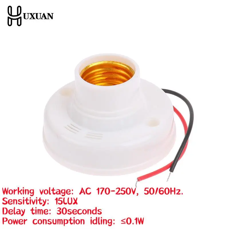 

LED E27 Lamp Holder Screw Cap Socket Sound Light Control Induction Bulb Socket Switch Light Holder Socket
