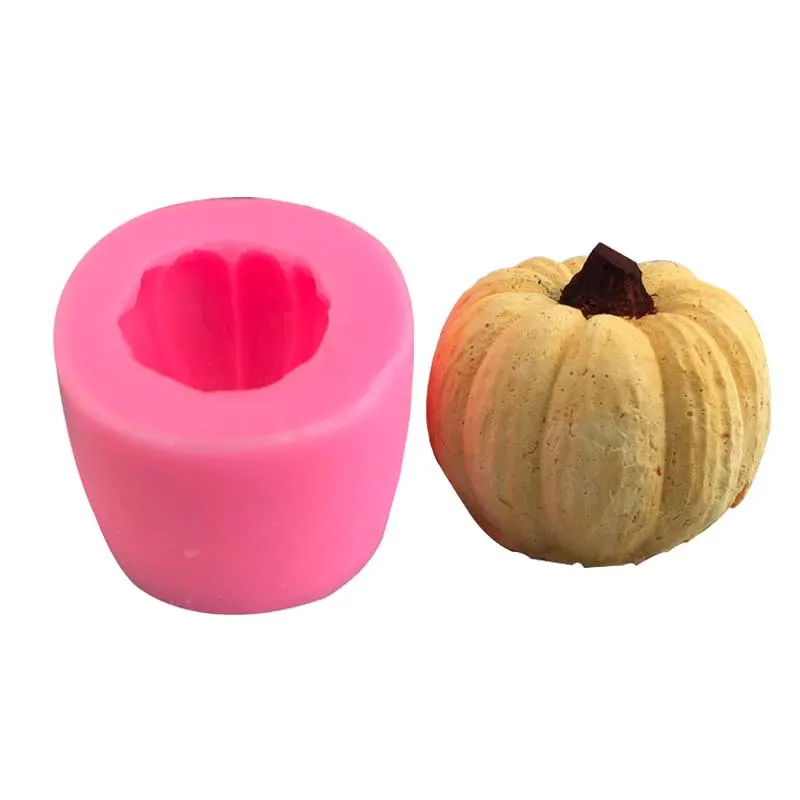 

New 3D Simulation Pumpkin Shape Silicone Mold Manual Sugar Cake Decoration Mold Sugar Turning Tool