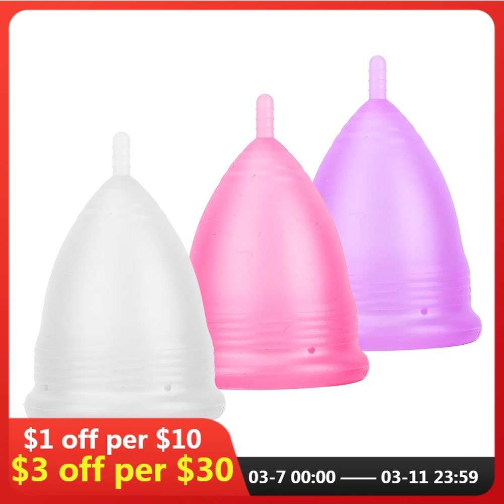 

Excellent Medical Silicone Menstrual Cup Feminine Hygiene Silicone Cup Period Women Lady Cup Copa Menstrual Coletor
