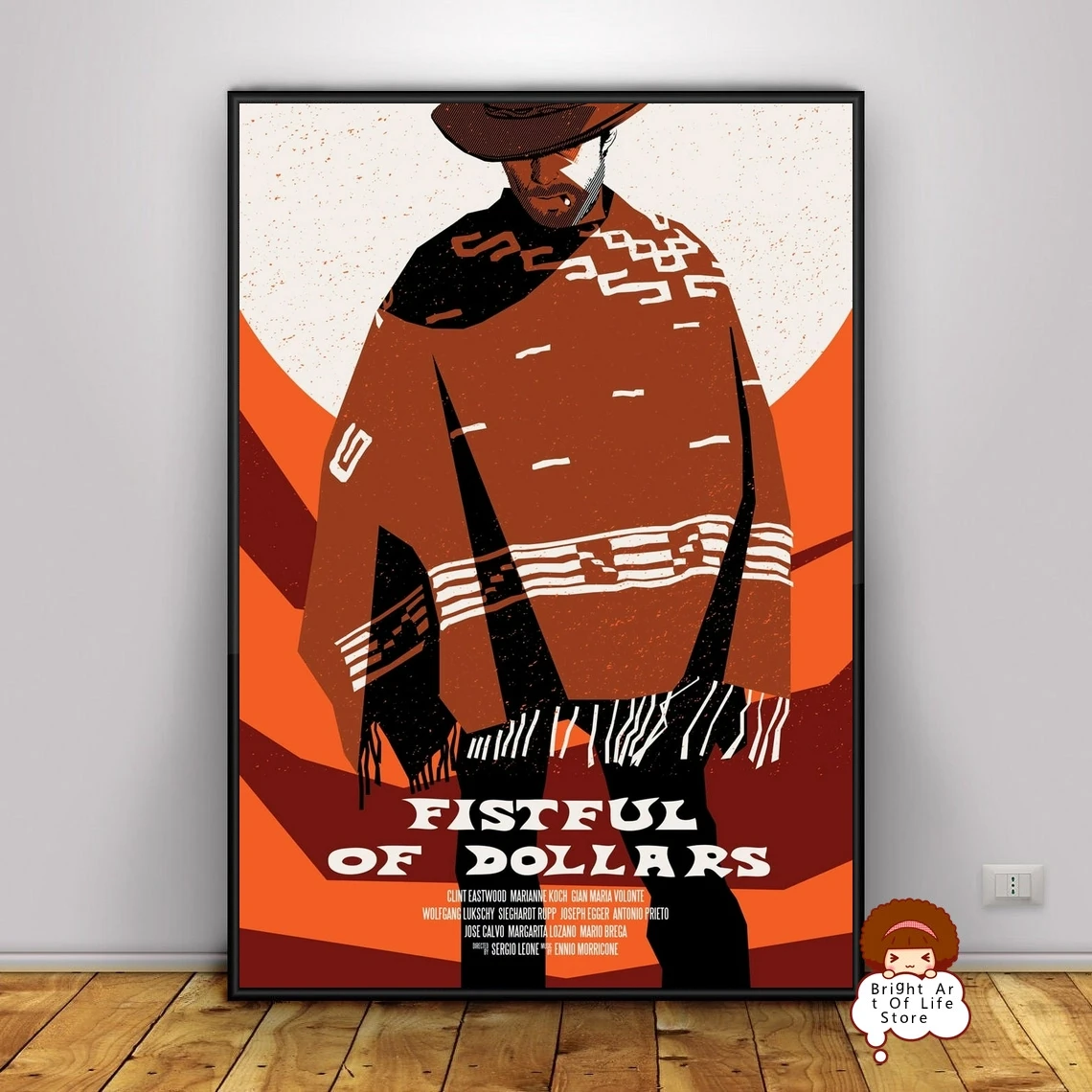 

A Fistful of Dollars (1964) Movie Poster Classic Art Photo Canvas Print Home Decor Wall Art (Unframed)