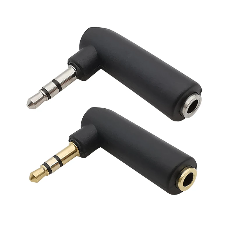 

3Pcs/Lot Right Angle 3.5mm Jack Stereo Audio Connector L Shape 3.5mm Female to 3.5mm 3Pole Male Headphone Converter Aux Adapter