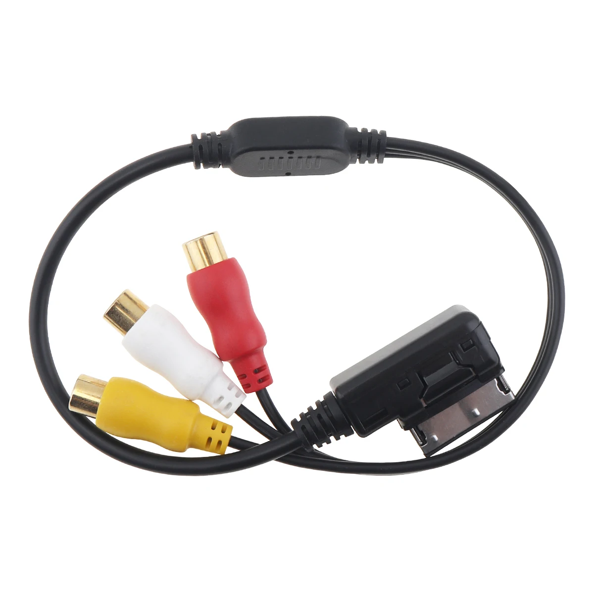 

12V 40CM 3 RCA to AMI Audio Video Cables Female Coaxial Speaker Cable Wires Car DVD Video for Aud i A6L A8 A5 Q5 Q7 A1 A6L