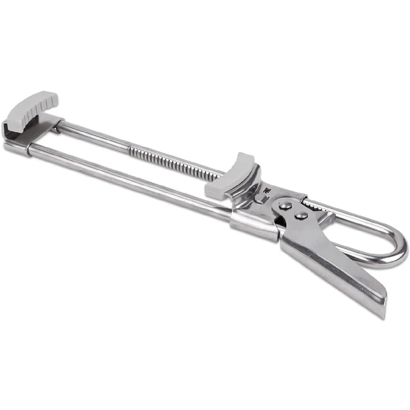 

1 PCS Can Opener Multifunctional Stainless Steel Silver With Non-Slip Rubber Pad, Jar Opener For Weak Hands, Seniors And Kids