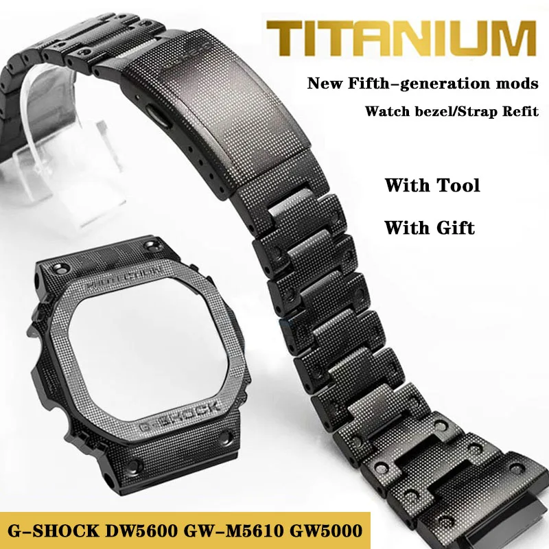 

Для Casio G-SHOCK DW5600 GW-M5610 DW503 титановый ремешок для часов чехол/Безель камуфляжный чехол светильник мешок легкий вес мод с инструментами