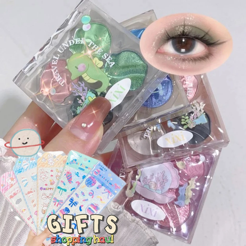 

4color Shimmer Matte Eyeshadow Palette Green Pearlescent Waterproof Lasting Eye Shadow Pigment for women Korean Makeup Cosmetics