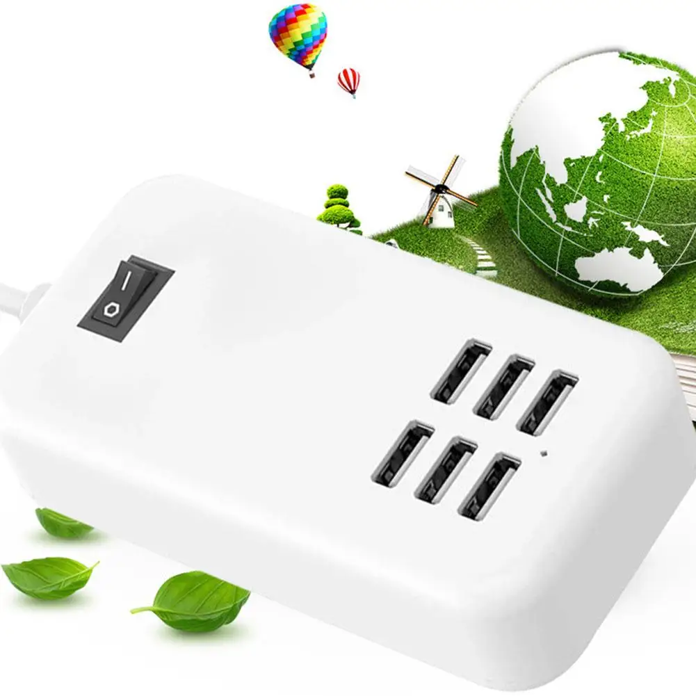 Зарядное устройство настенное на 6 портов 30 Вт