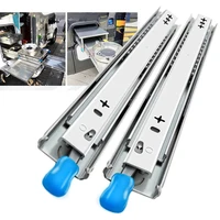 Heavy Duty Drawer Slides with Lock 120kg Load Capacity Full Extension 3 Section RV Drawer Runners Side Mount Bearing Industrial