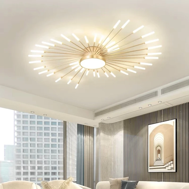 

Nordic Creative Ceiling Lights for Dining Living Room Bedroom Hotel Cafe Modern Fashion Firework Chandeliers Home Decor Lighting