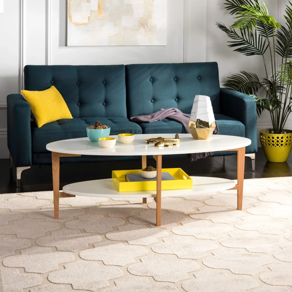 

Safavieh Woodruff Oval Coffee Table, White