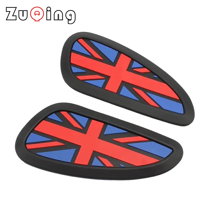 

Motorcycle Cafe Racer Gasoline Fuel Tank Rubber Sticker Protective Cover Sheath Knee Fuel Tank Pad Handle Decal Union Jack Logo