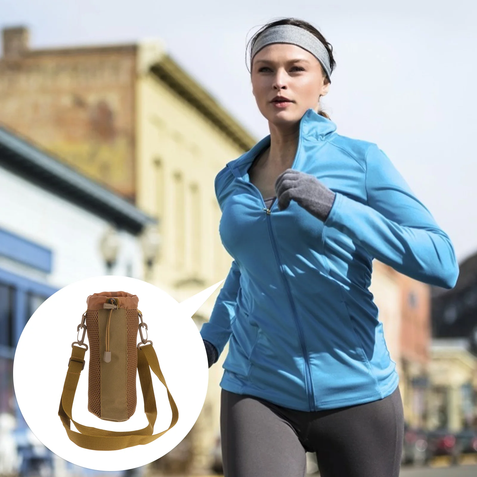 

1 Pc Bottle Carrier Insulated Waist Adjustable Bottle for Hiking