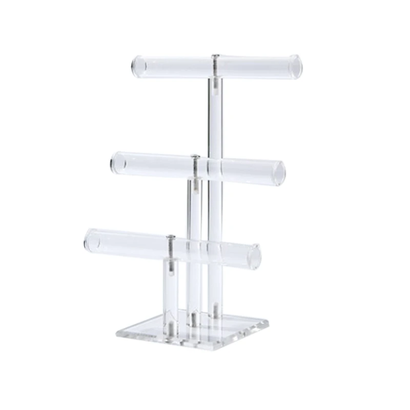 

3-Tier Clear Acrylic Stud Earring Jewelry Display Rack Stand Organizer Holder Hook Hanger Counter Showcase