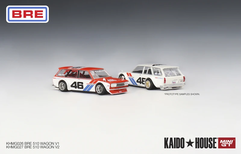 

Kaido House + MINIGT Datsun KAIDO 510 Wagon BRE V1 KHMG026 RHD V2 KHMG027 RHD