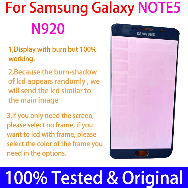 Оригинальный ЖК-дисплей Note5 Amoled 5 7 дюйма для SAMSUNG Galaxy Note N920 N920F N920A N920C дисплей с