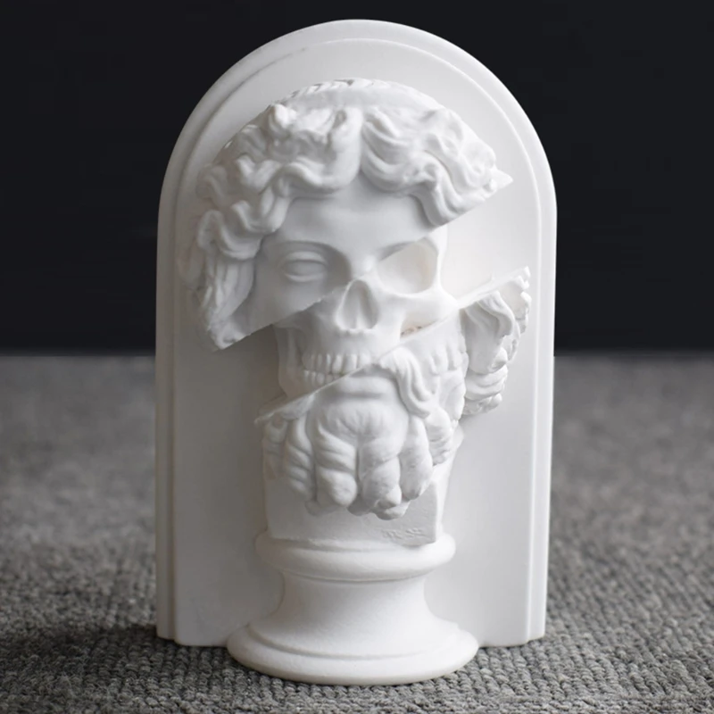 

KX4B винтажная силиконовая форма для портрета Давида, аксессуар для изготовления дома, торта, свечи, штукатурка, подарок,