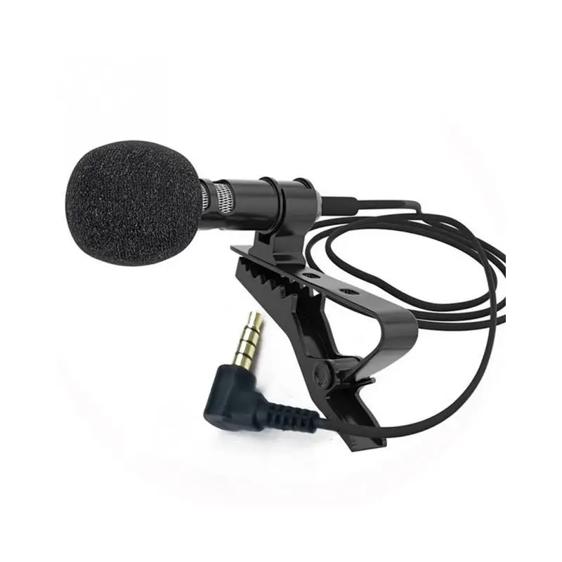 Mini Portable Clip-on Microphone 3.5mm Lavalier Tie Clip Mic For Laptop DVD Radio Stereo Player Meeting Speaker Car Audio Mic