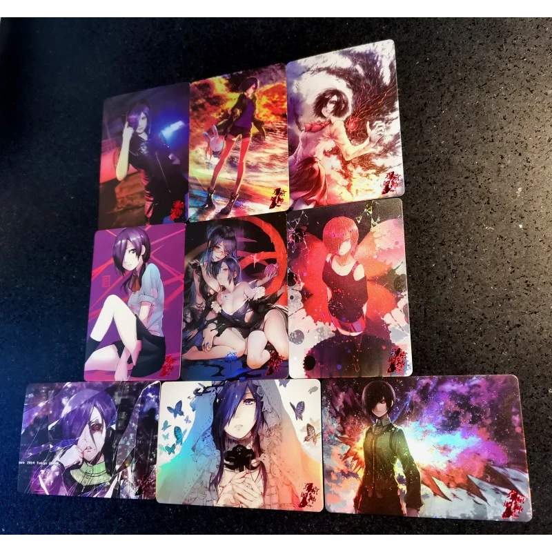9 шт./компл. Токийский Гуль флэш-карты Touka Kirishima Аниме Девушки ACG сексуальные Kawaii