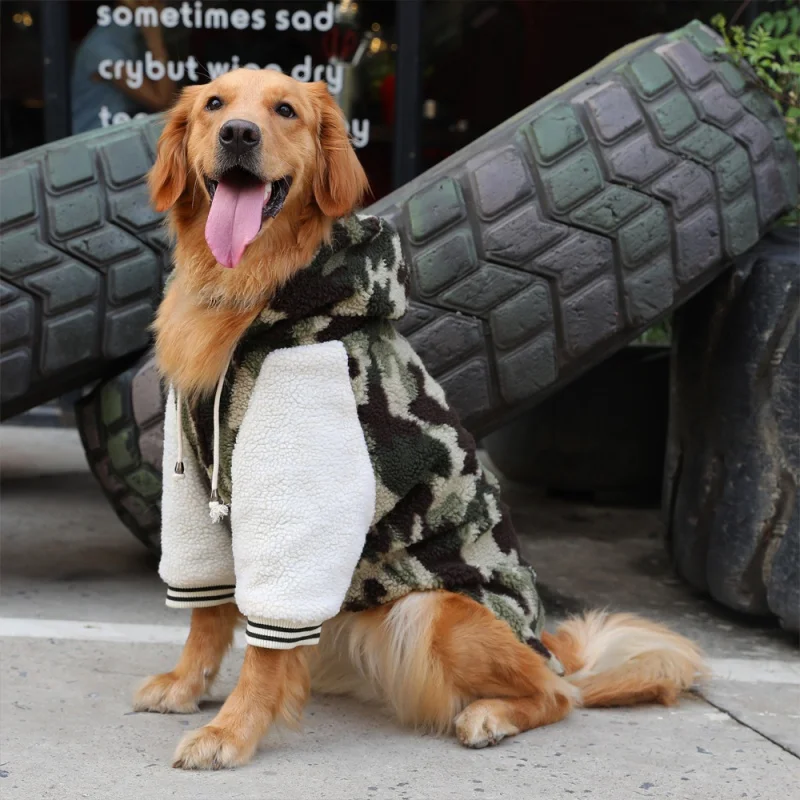 

HOOPET Pet Dog Hooded Warm Soft Dog Clothes For Small Large Dog Pet Product Samoyed