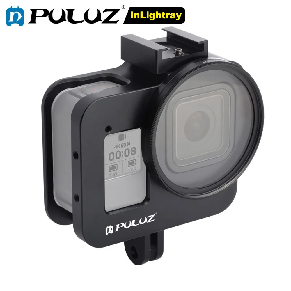 

Защитный чехол PULUZ из алюминиевого сплава с ультрафиолетовым объективом 52 мм для HERO8 Black