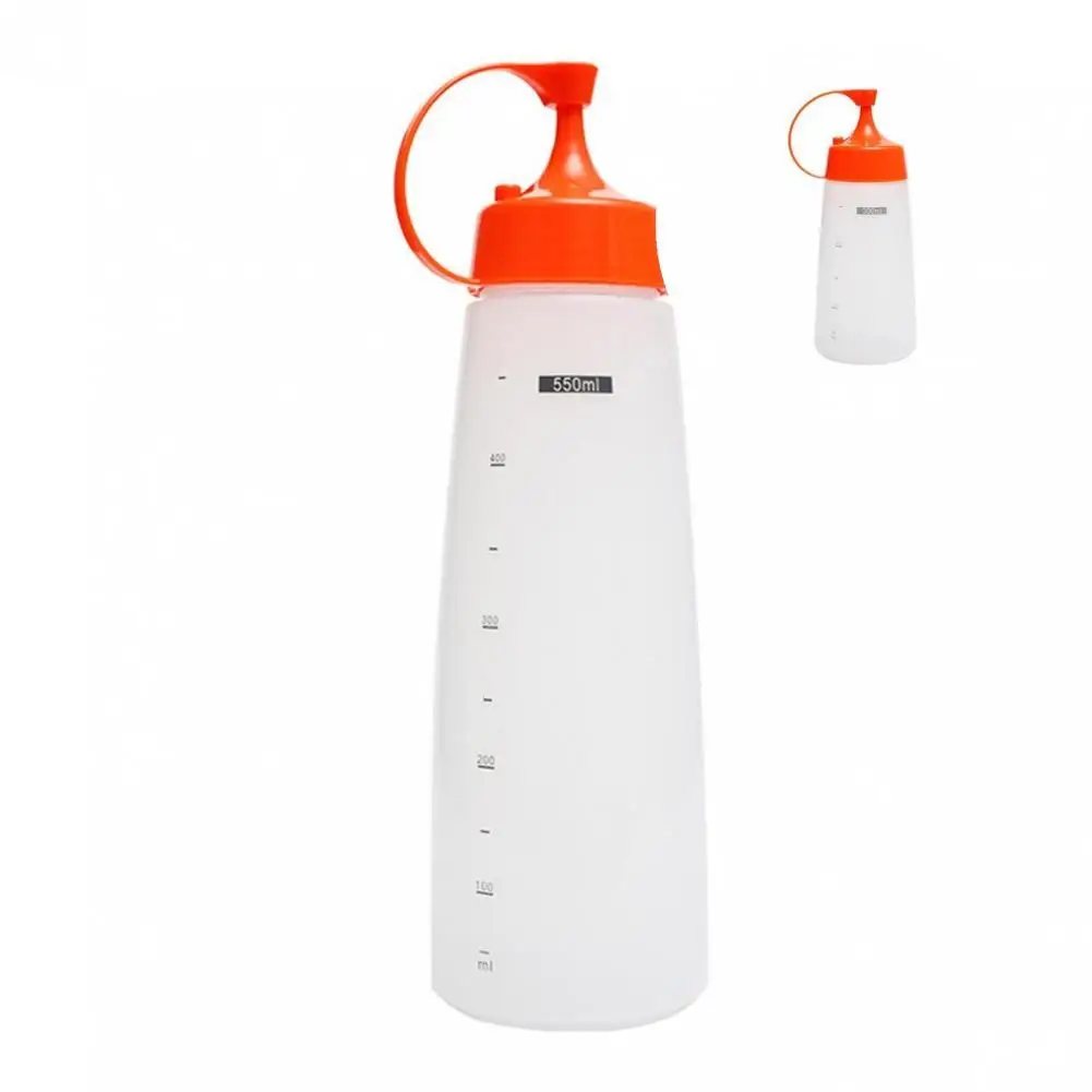 

Spice Bottle Clear Scale 2 Colors Condiment Bottle Multi-purpose Dust-proof Oil Bottle for Travel Squeeze Bottle