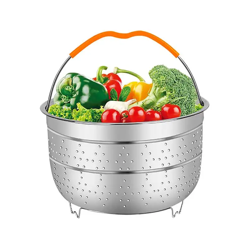 

Veggie Steamer Basket Food Steamer Basket Cleaning Basket Tripod Design Good Filtering Effect For Vegetable Steamer Insert Pasta