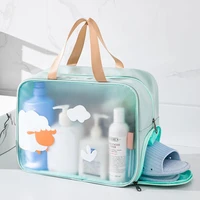 travel style portable cosmetic makeup bag for women dressing storage case large capacity transparent waterproof washing bags