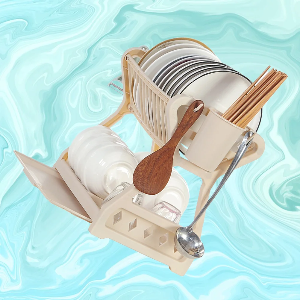 

Silverware Holder Drying Rack Lid Holder Pots Dish Shelf Utensils Holder Towel Set Drainage Dish Drying Rack Kitchen Dish Rack