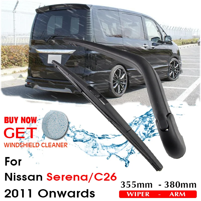 

Car Wiper Blade Rear Back Window Windscreen Windshield Wipers For Nissan Serena/C26 Hatchback 355mm 2011Onwards Auto Accessories