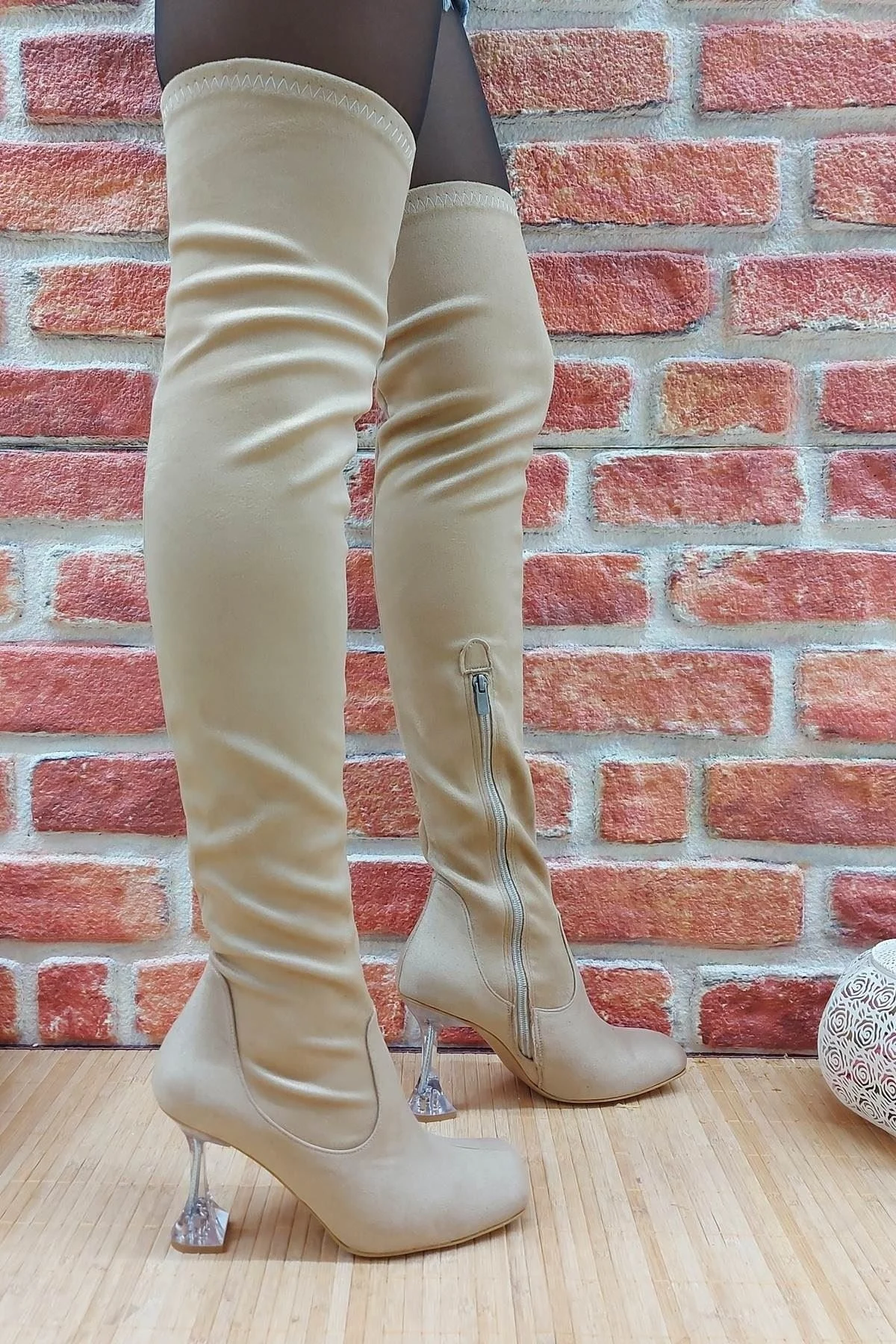 

Ivan Ten Süet Fashion Heeled over the Knee Boot