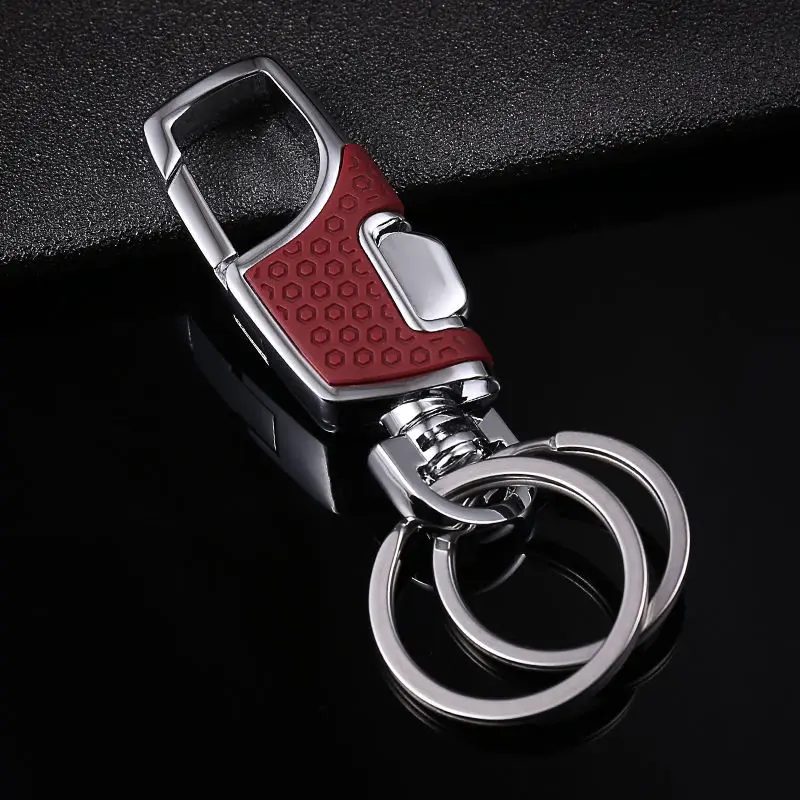 

Creative Button Key Chain ABS Alloy Car Waist Buckle Waterproof and Durable Universal Car Keychain Accessories Men High End Gift