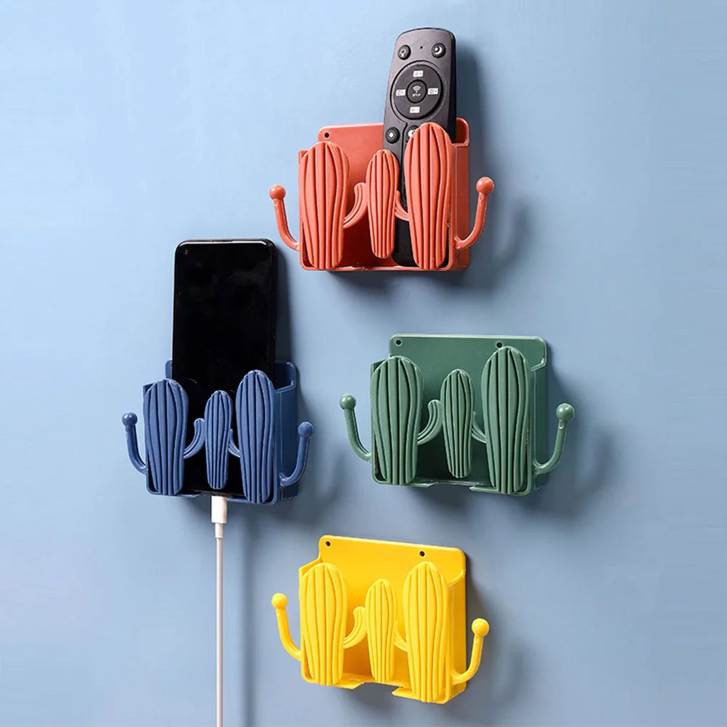 

Multifunction Hook Punch Free Wall Mounted Organizer Box For TV Remote Control Storage Creative Phone Plug Wall Holder Charging
