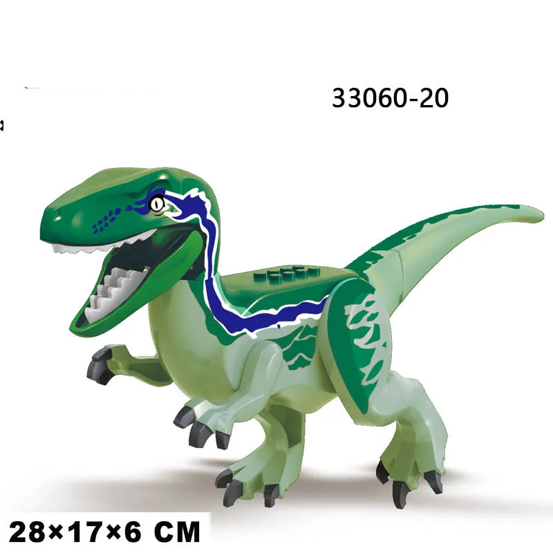 1Pc Big Jurassic Dinosaur Mini T-Rex Carnotaurus Baryonyx Stygimoloch Velociraptor Ankylosaurus Building Brick Toy For Children - купить по