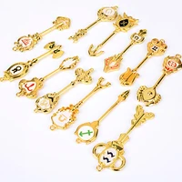 anime fairy tail keychain lucy zodiac star spirit magician summons key ring twelve constellation key chains cosplay gifts