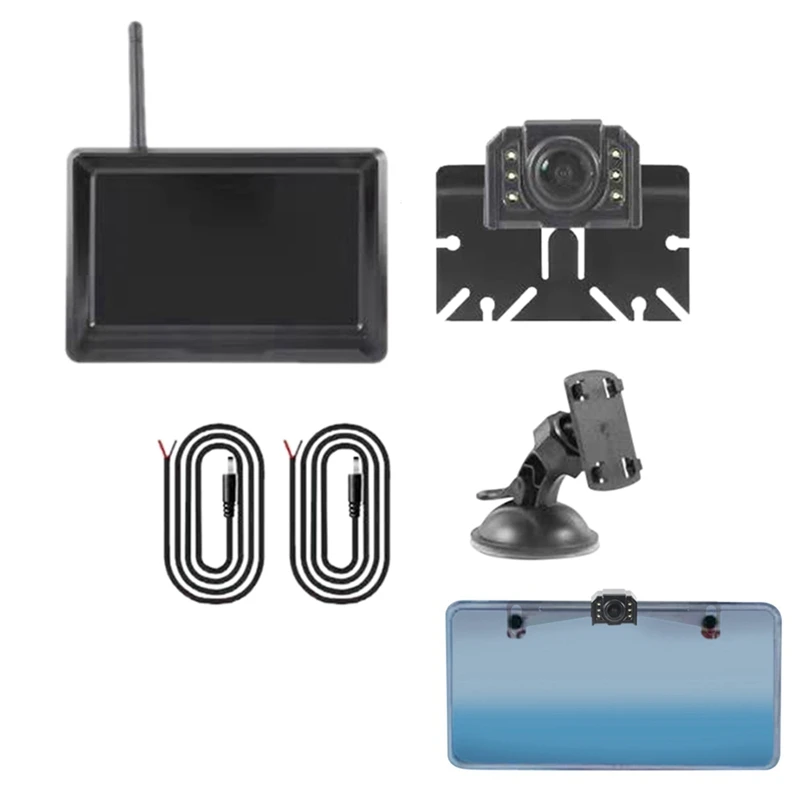 

5 Inch 2.4G Wireless Signal Reversing Image with HD Reverse Camera for Car Trucks Bus Excavator Caravan RV Trailer
