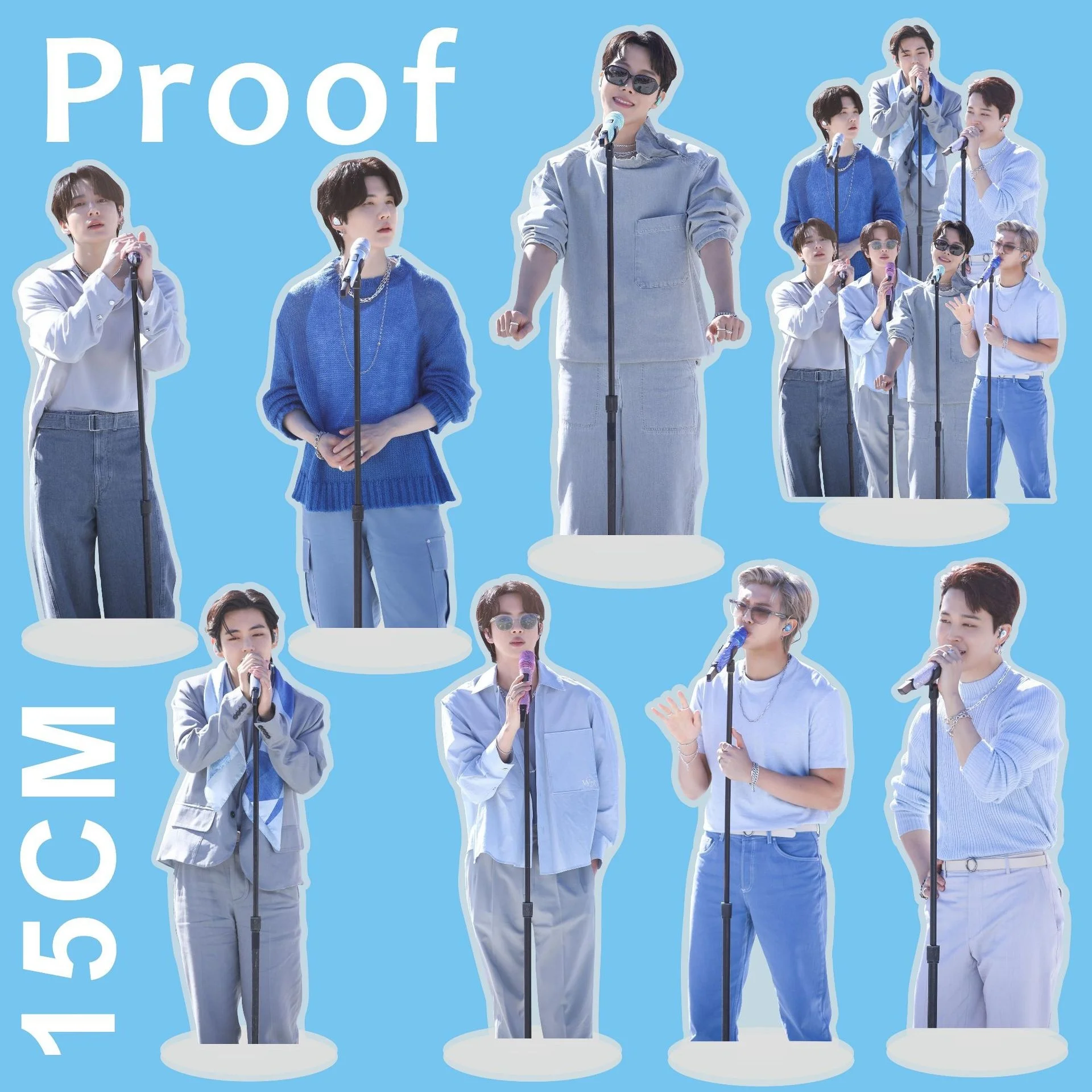 

KPOP bangtan boys New Album Yet To Come Creative Desktop Decoration Toys Acrylic Stand Model Stand Fan Gifts JIN SUGA RM Cosplay