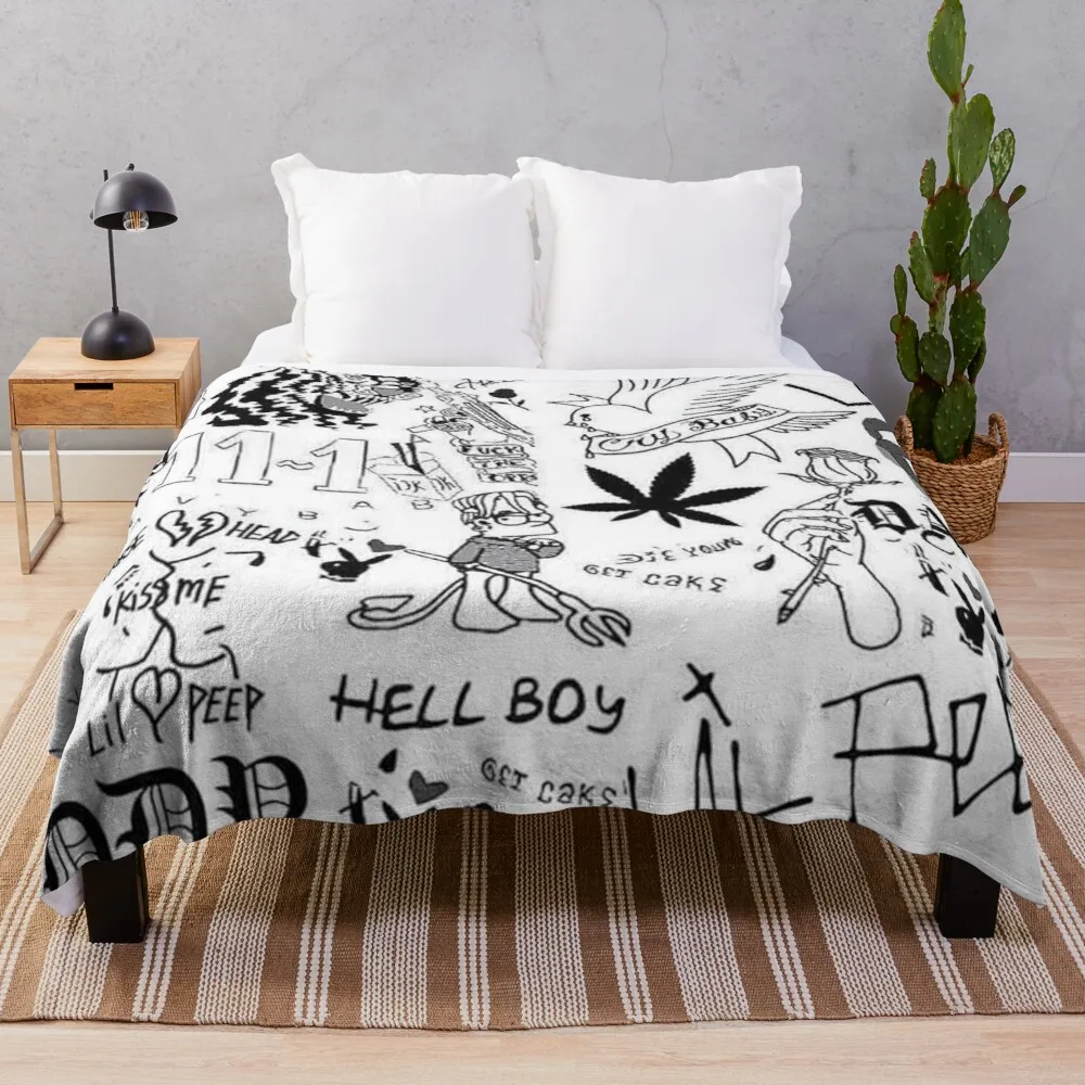

Lil Peep Throw Blanket designer blankets