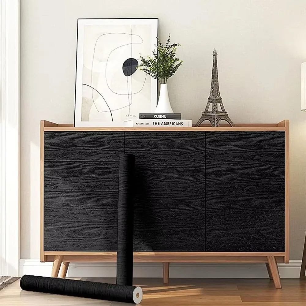 

Самоклеящаяся Пленка Под Черное Дерево 40 См Для Легкой Очистки Мебели, Современный Стиль