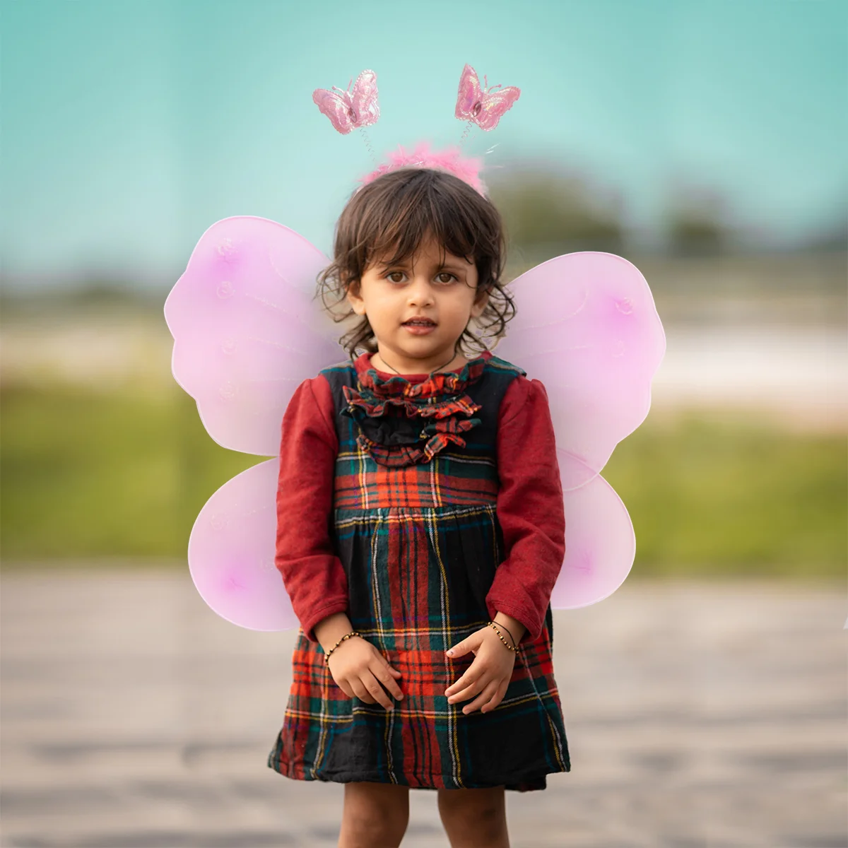 

Butterfly Wings Four Piece Set Dress The Gift Children's Costume Kit Girls Tulle Skirt Girl's Clothing Fairy Kid's Cosplay