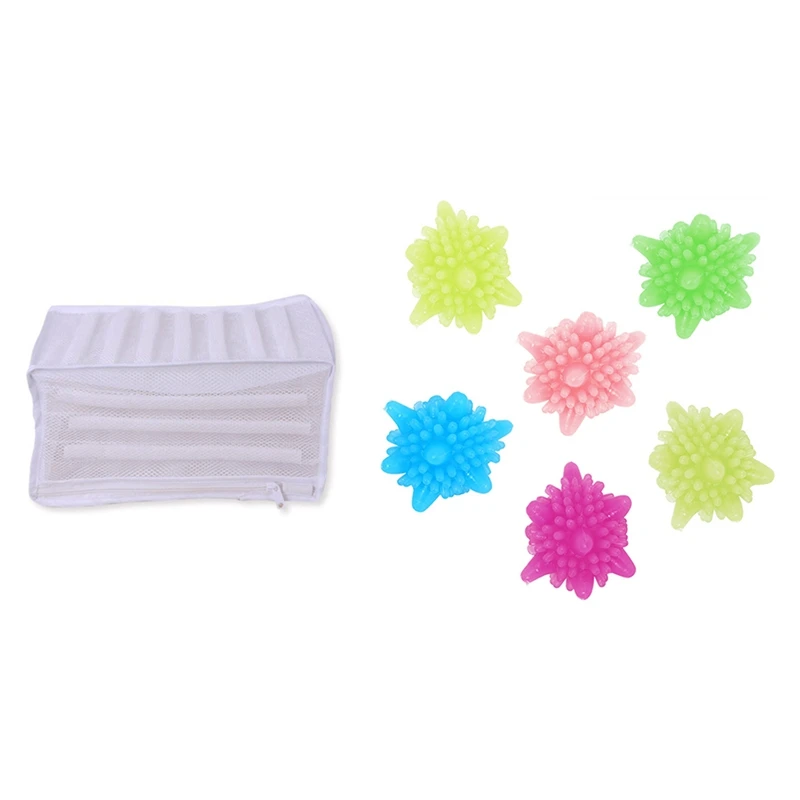

1 Pcs Mesh Shoes Washing Bag & 6 Pcs Magic Laundry Ball
