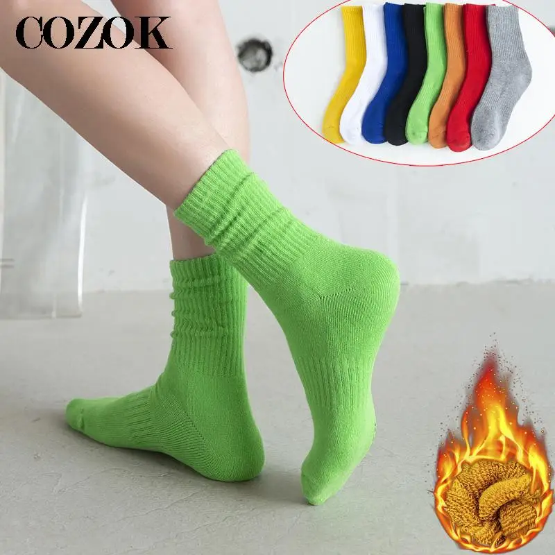 5 Pairs New Soild Colors Cotton Unisex Socks Personality Harajuku Black White Couples Skateboard Casual Sports Socks XL EU45,46