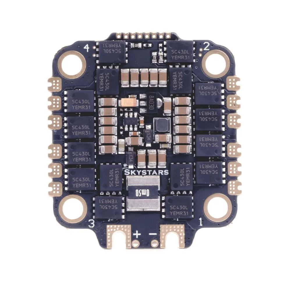 

Skystars 45A 55A 3-6S 8bit BLHeli_S 4-in-1 ESC Support DShot300/600 MultiShot/ OneShot for FPV racing drone kit