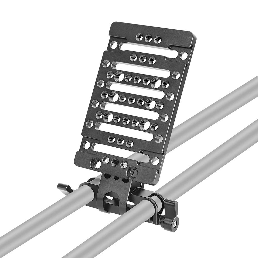 

HDRIG 360 Degree Rotating 15mm Rail Blocks Clamp For Multipurpose Extension Cheese Plate With Built-in Shoe Mounts (Universal)