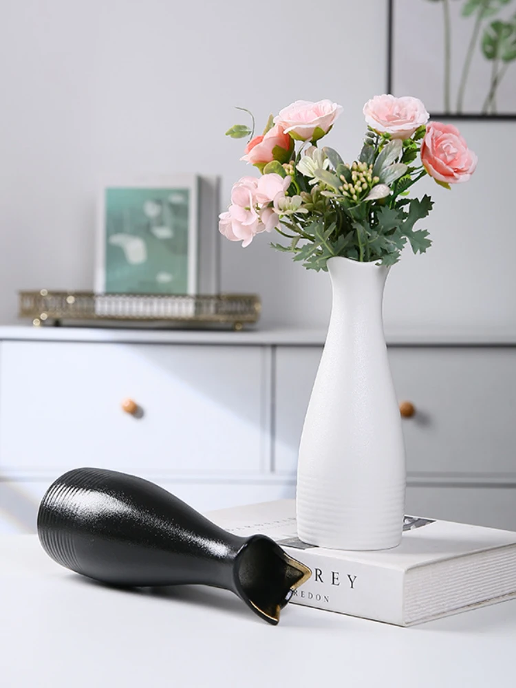 

Креативные и минималистичные маленькие вазы, керамические украшения, обеденные столы, пробные комнаты, коридоры, декоративная Цветочная по...