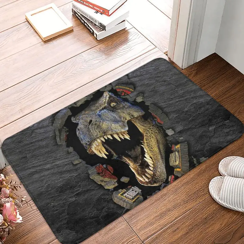 

Custom Jurassics Dinosaur Print Doormat Mat Anti-Slip Kitchen Bath Garden Rug Carpet 40*60cm Toilet Living Room Footpad