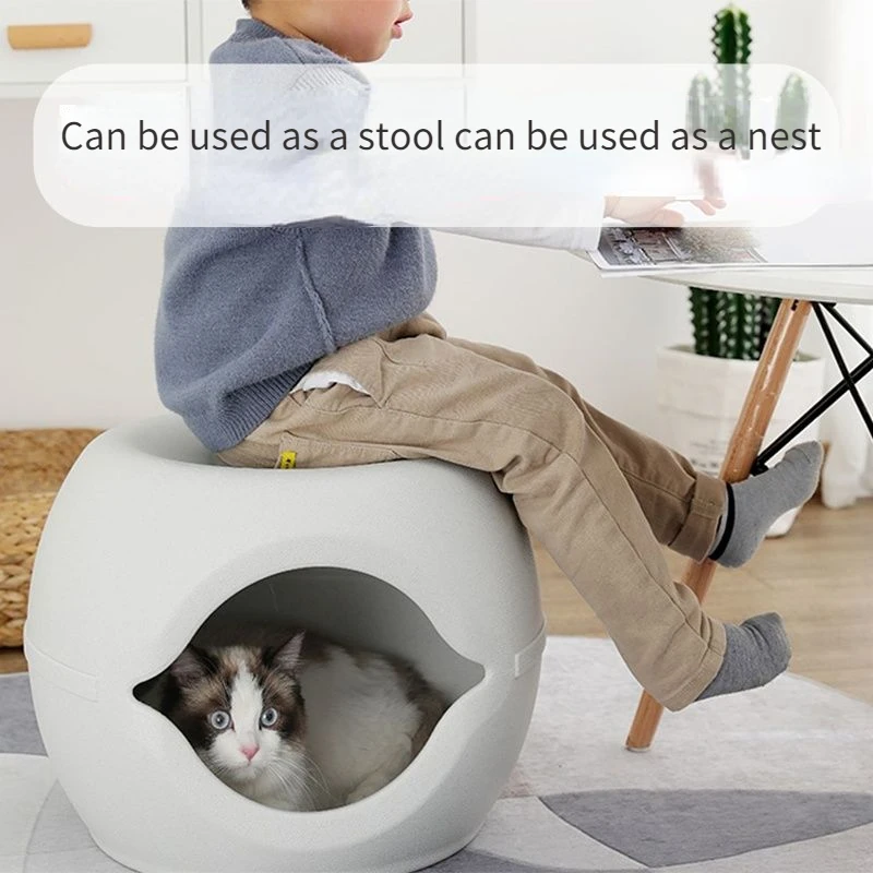 

Home Multi-functional Shoe-changing Must-have Stool Human and Cat Two-in-one Shared Pet Cat Dog Kennel Solid Wood Chair