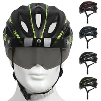 riding helmet with goggles integrated adjustable head circumference bicycle mountain bike outdoor hard hat riding equipment
