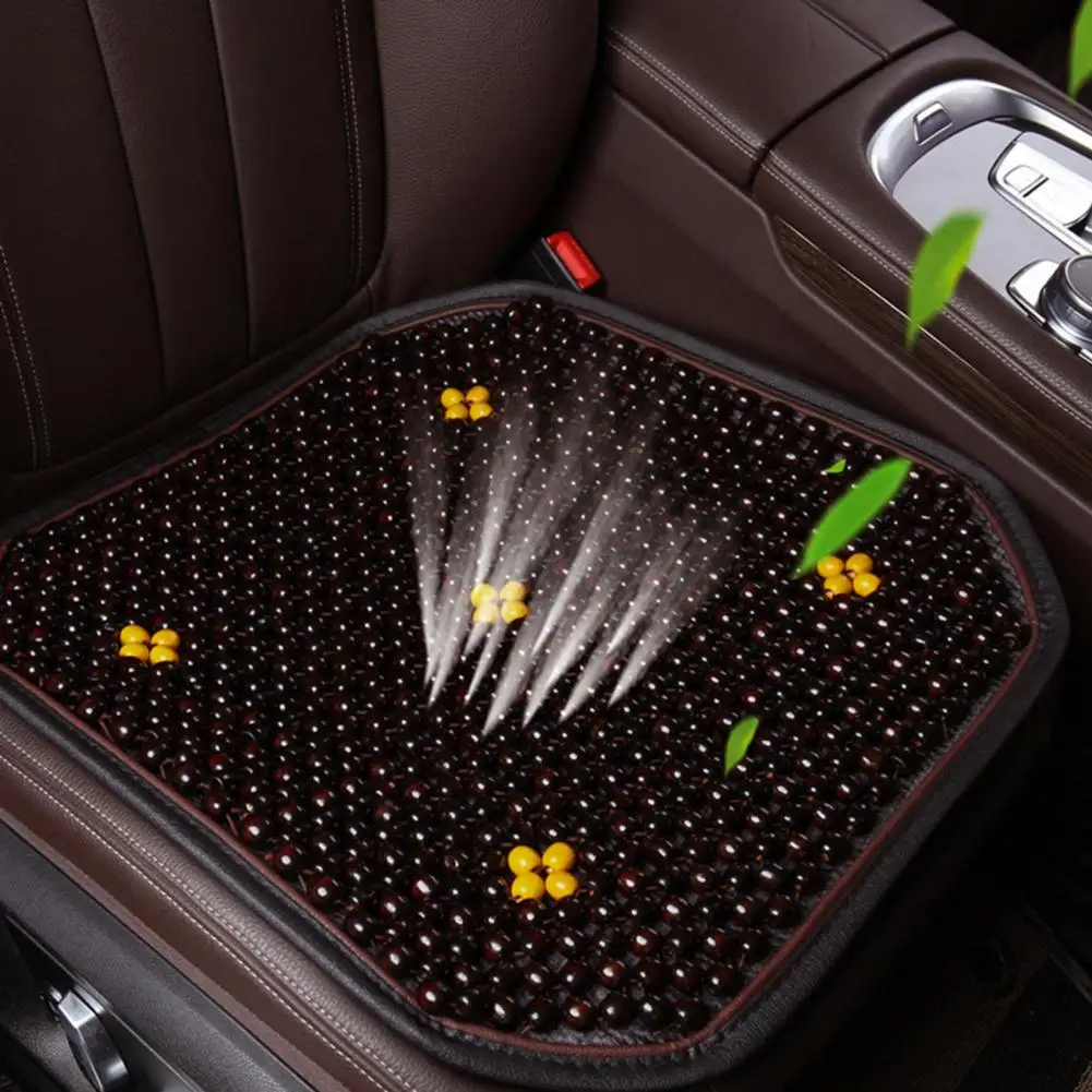 Летняя дышащая вентилируемая Передняя деревянная Подушка сиденья автомобиля с