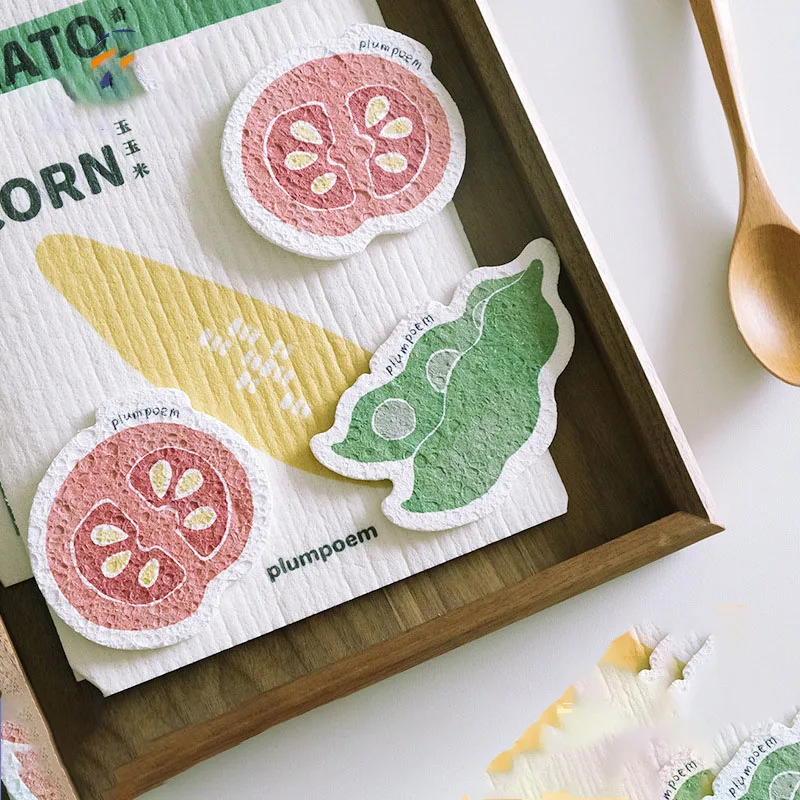 

Cartoon Environmental Wood Pulp Sponge Kitchen Removing Oil Eraser Gadget Cleaning Brush Dishcloth Bathroom Sponges Supplies