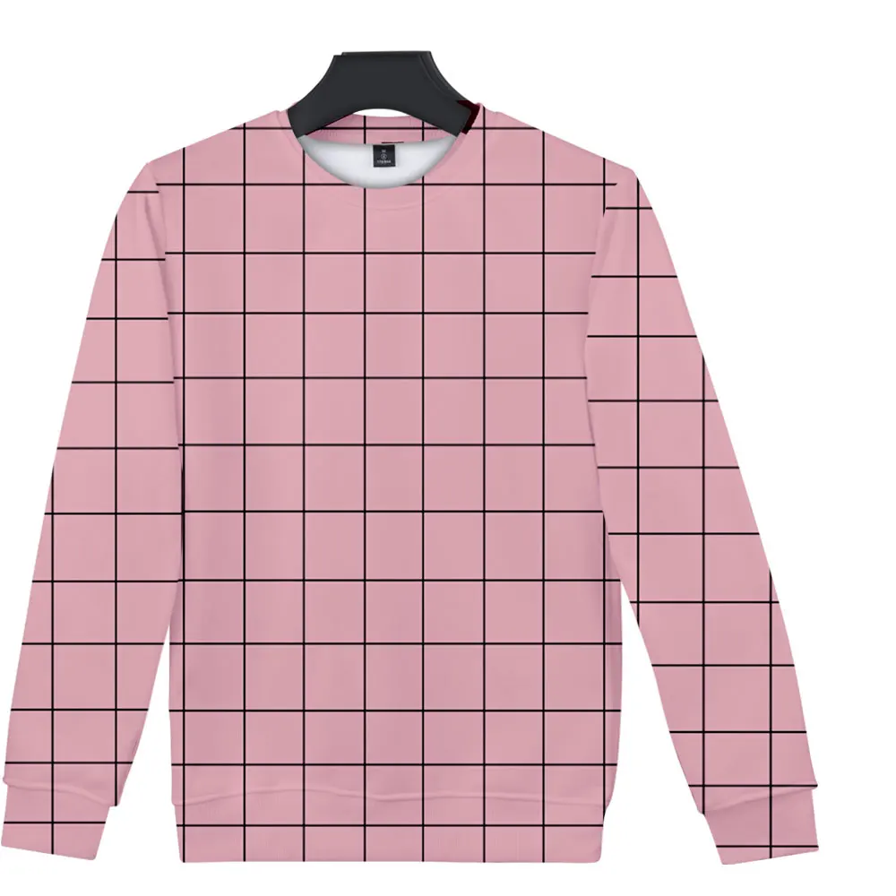 

Lianshuo 2022 Spring and Autumn Women's Round Neck Long-sleeved Sweater Sweatshirt Anime Fashion Color Block Square Wild Tops