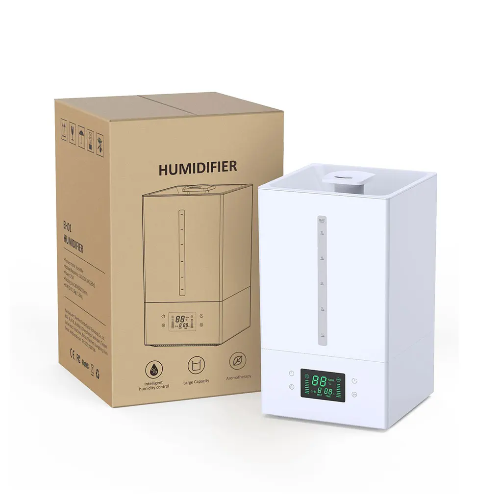 

5.5L Humidifiers Nursery Aroma Essential Oils Diffuser Double Spray Nozzle Auto-Shut Off Quiet Air Purifier for Room